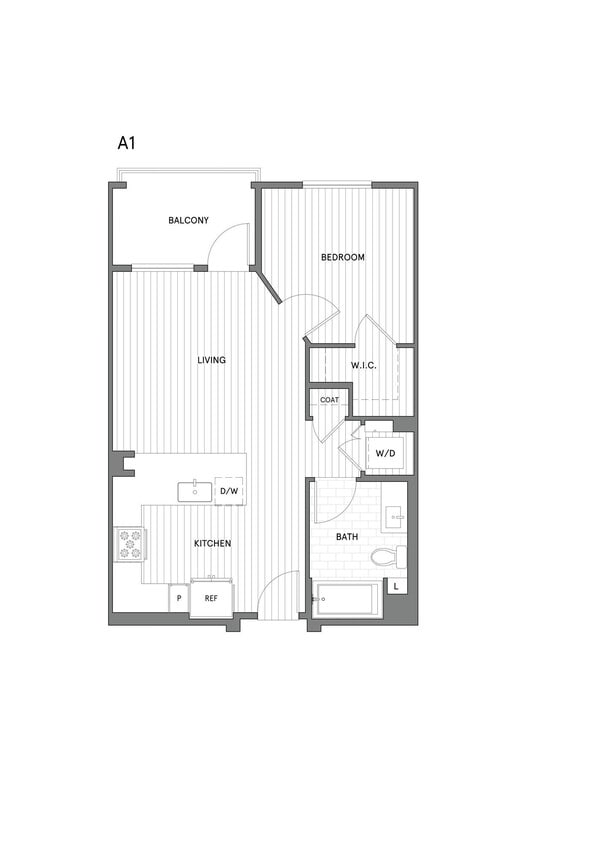 Floor Plan - JR 1 BR/1 BA