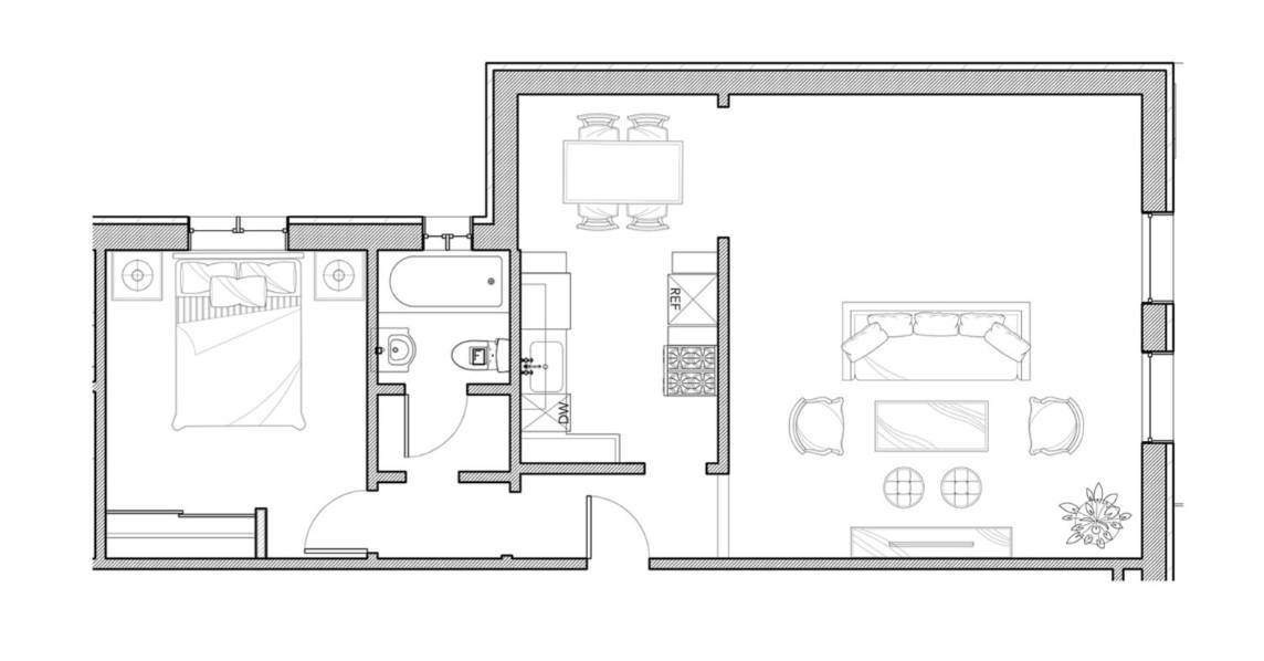 Floor Plan - One Bedroom