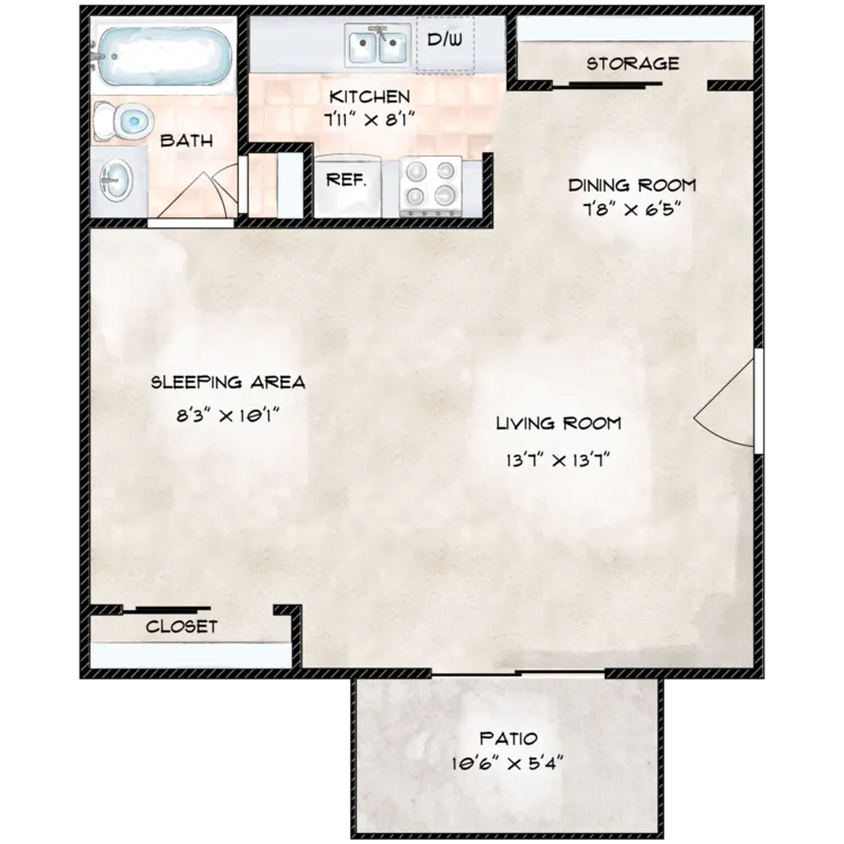 Floor Plan - Studio