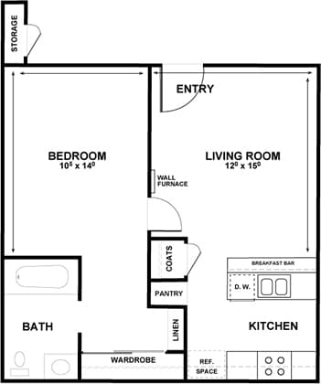 1 Bedroom - Plan B