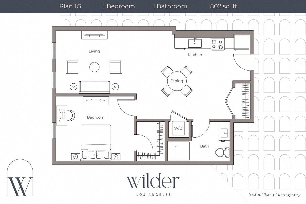 Floor Plan - 1 Bedroom G