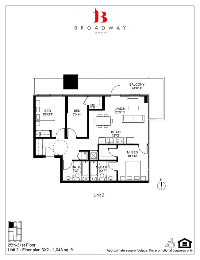 Floor Plan - Broadway 2 3x2