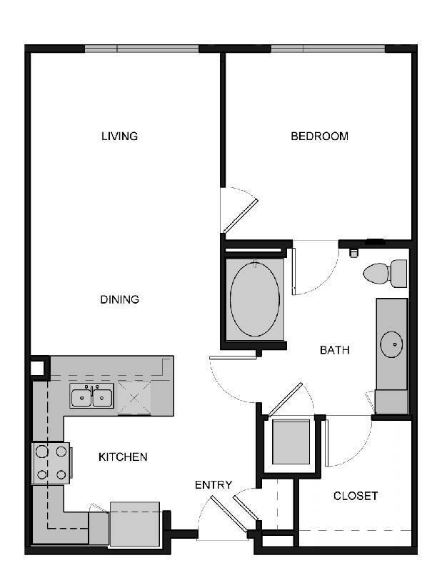 Floor Plan - A3 One Bedroom