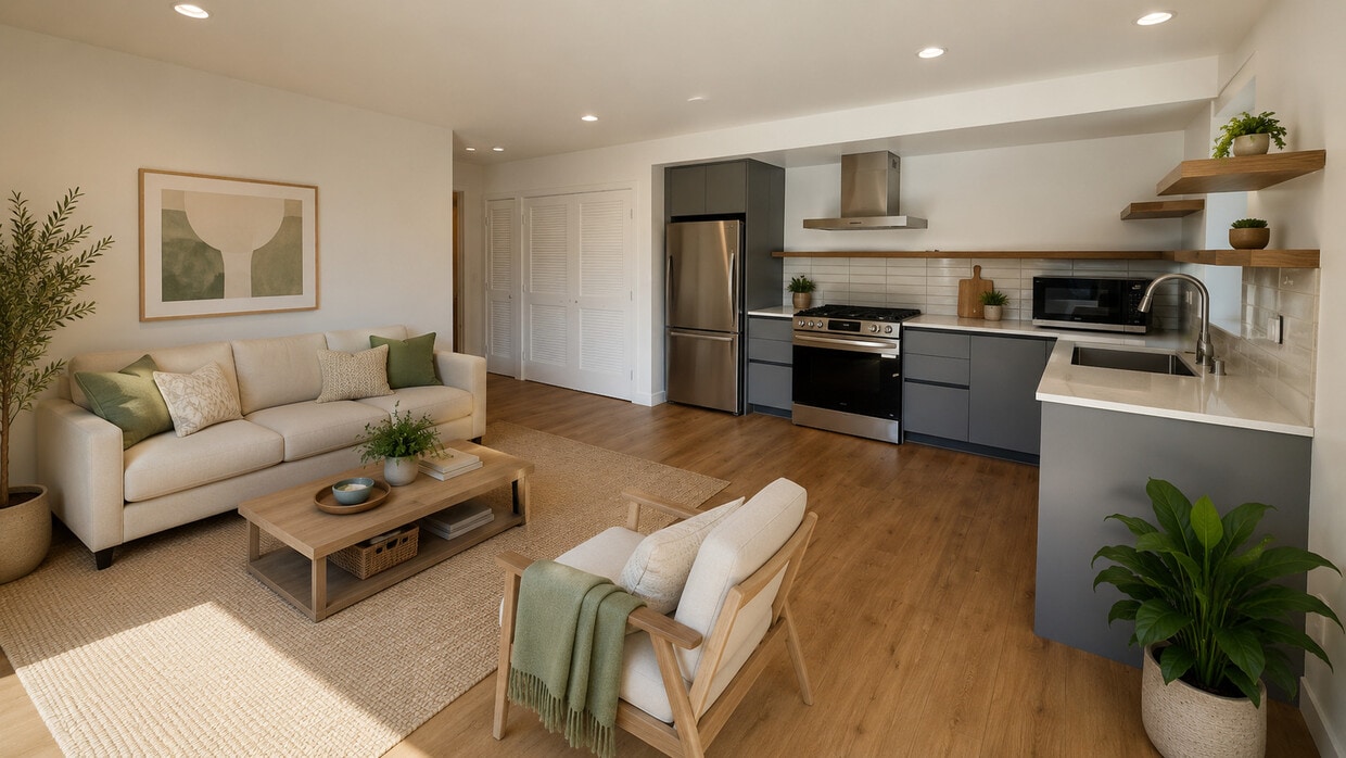 Floor Plan - 1-Bedroom Residence with Large Front Patio