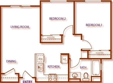 2BR/1BA