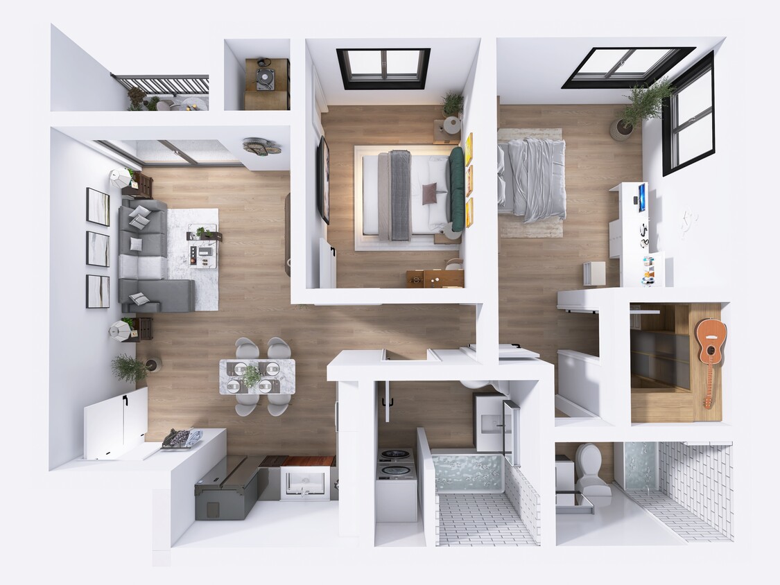 Floor Plan - 2Bed + 2Bath