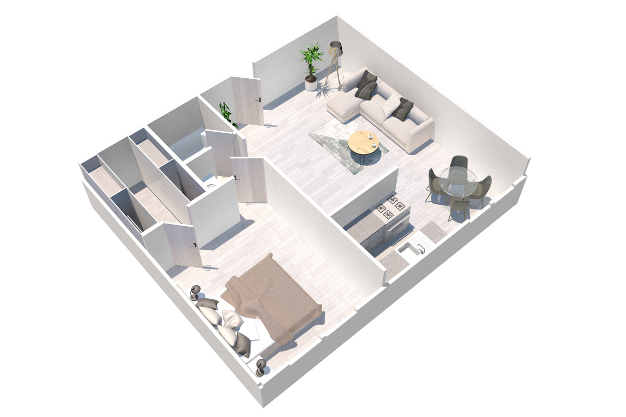 Floor Plan - One Bedroom