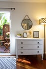 Dresser with door to private patio - 21 Woodswallow Ln Apartment Unit Hummingbird Hideaway