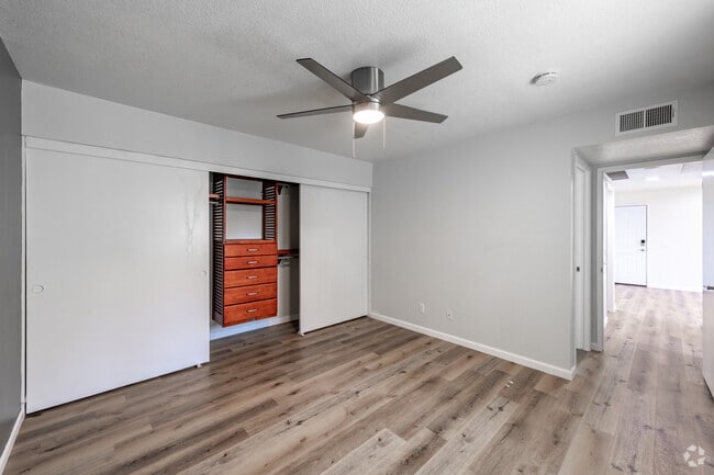 2BD, 2BA - 840SF - Primary Bedroom - Cypress Terrace