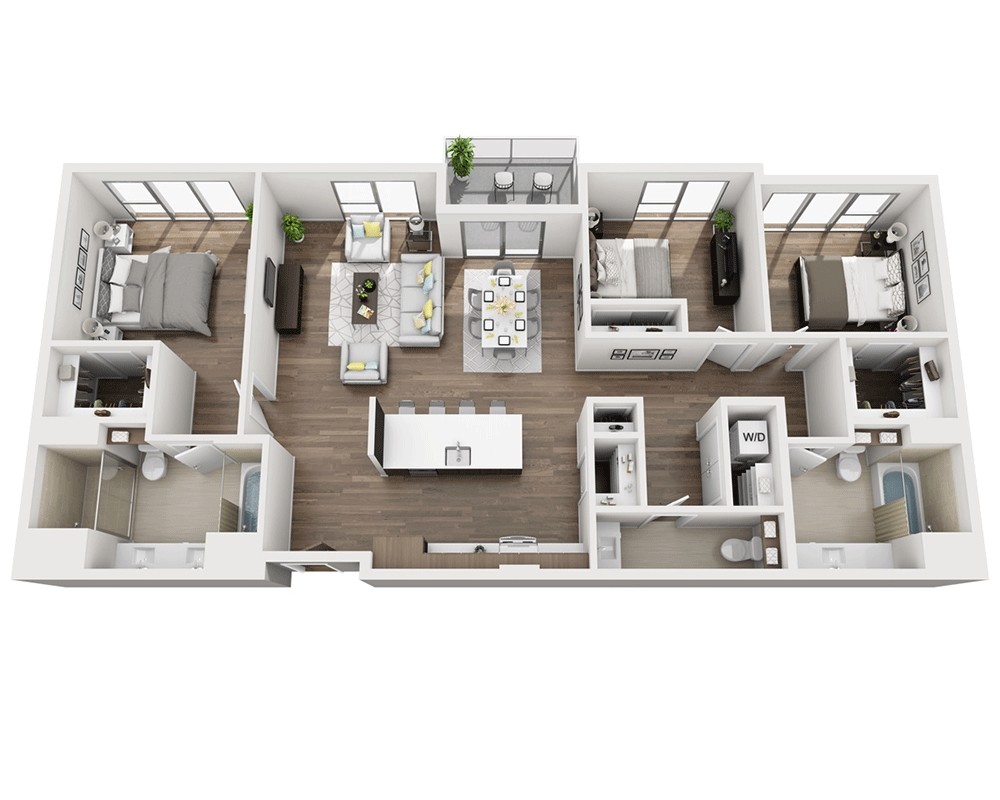 Floor Plan - Three Bedroom C2.5F