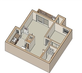 1BR/1BA - Plan A