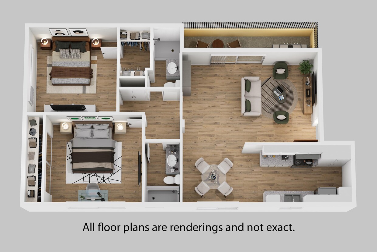 Floor Plan - 2 Bedroom + 2 Bath