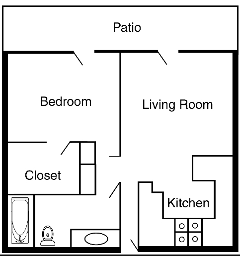 The Bourbon Street - The Bourbon Street - 1 BR, 1BA