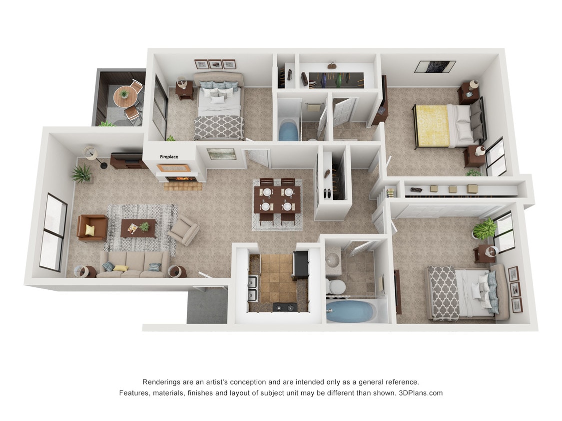 Floor Plan - 3x2r-DR