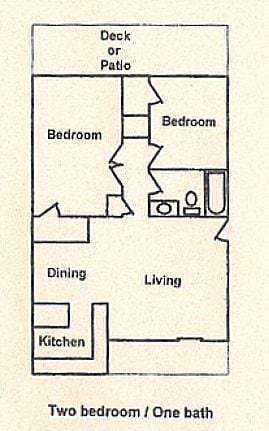 Floor Plan - 2 Bedroom 1 Bath