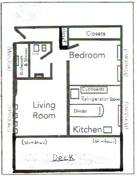 Floorplan - One Bdm with deck