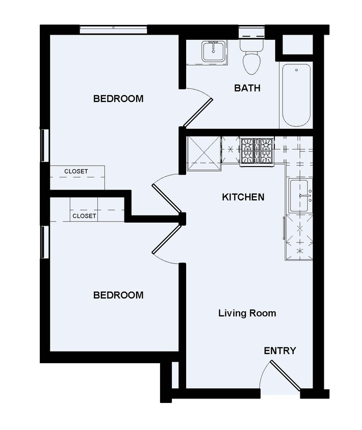 2 Bedroom: Plan A, B, C, D, F - Plan A2