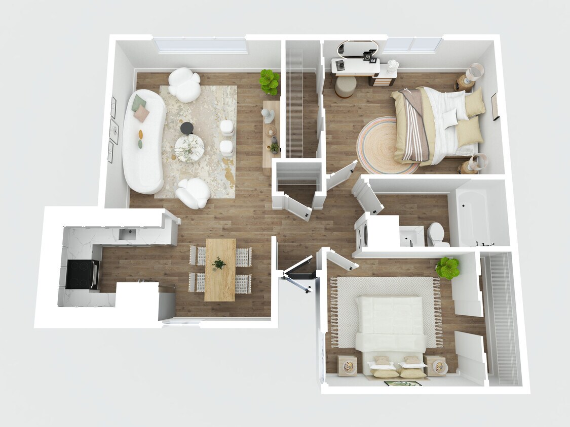 Floor Plan - 2 Bed, 1 Bath