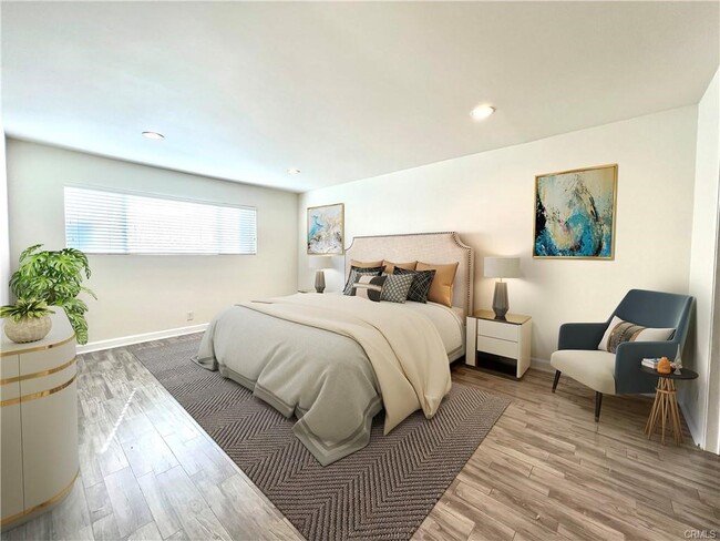Primary Bedroom virtualaly staged - 4637 Willis Ave Unit 110
