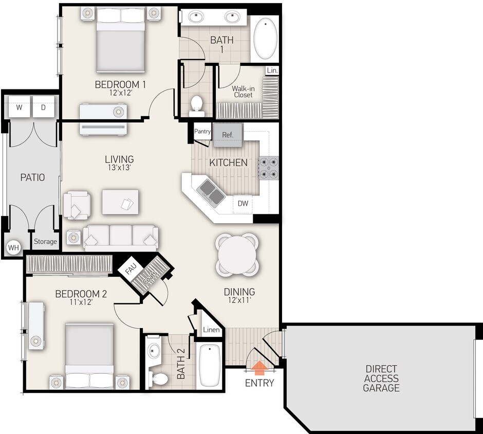 Floor Plan - Quail Ridge - Plan F