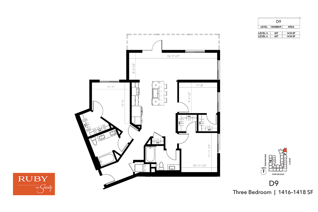 Floor Plan - Three Bedroom D9