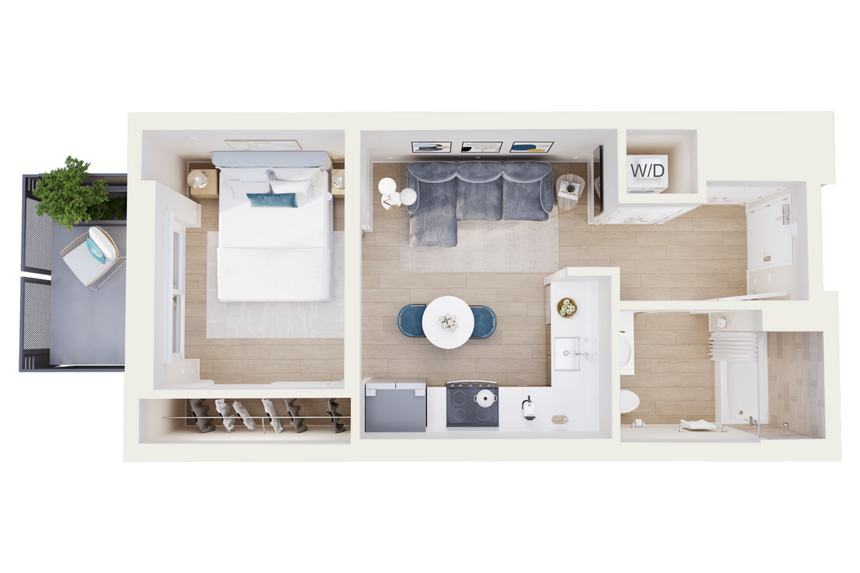 Floor Plan - 1 Bedroom C