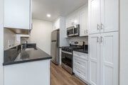 2BR, 1BA - 700SF - Kitchen - Eucalyptus Apartments