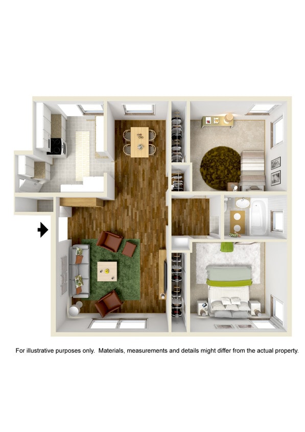 Floor Plan - Two Bedroom Flat