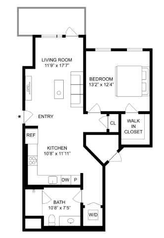 Floor Plan - 1-E