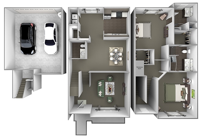 Floor Plan - th-C1 (Olive)