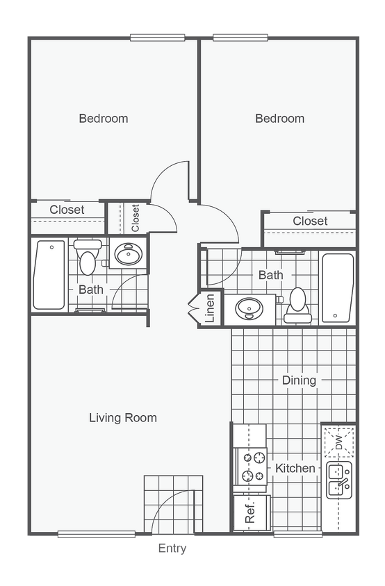 Paisley | 2-Bedroom Floorplan - Paisley