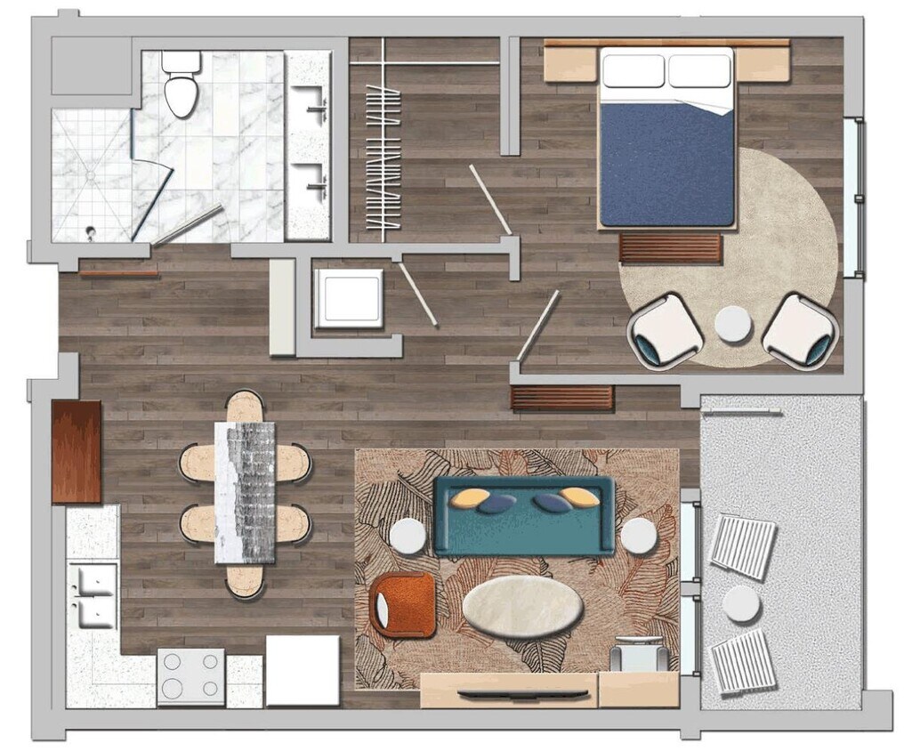 Floor Plan - 1 Bedroom N1