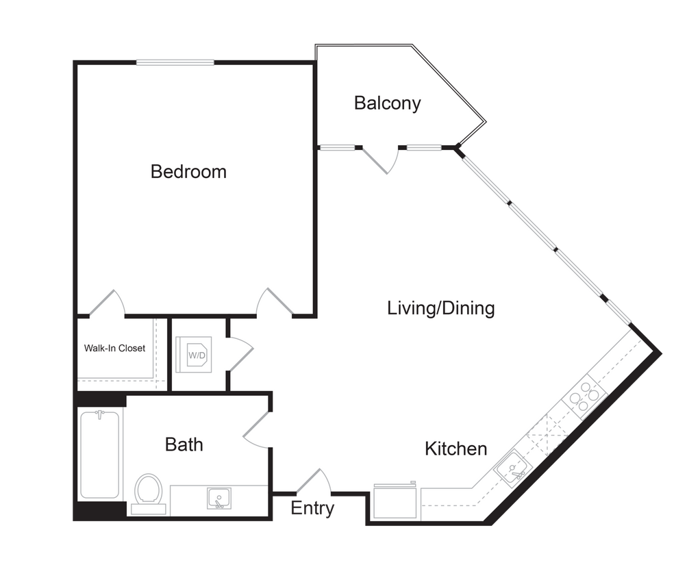 Floor Plan - 1x1Lc