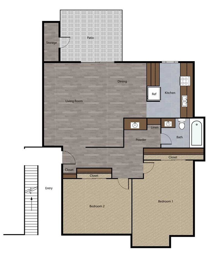 Floor Plan - Two Bedroom