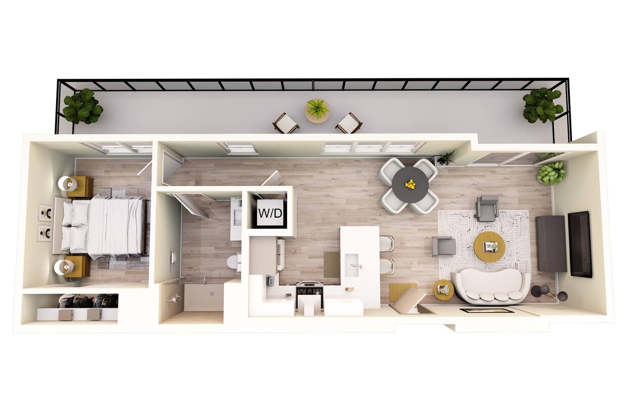 Floor Plan - The Ivy - One Bedroom