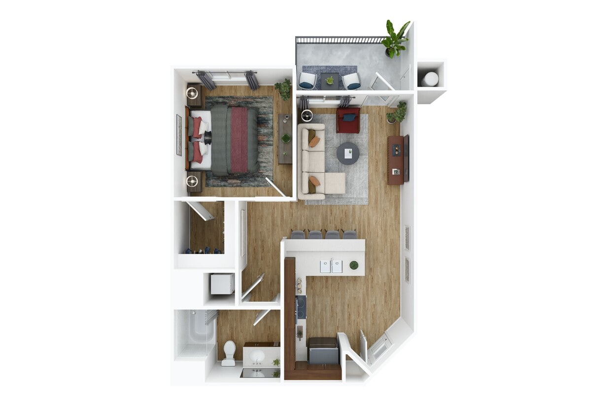 Floor Plan - 1x1 B