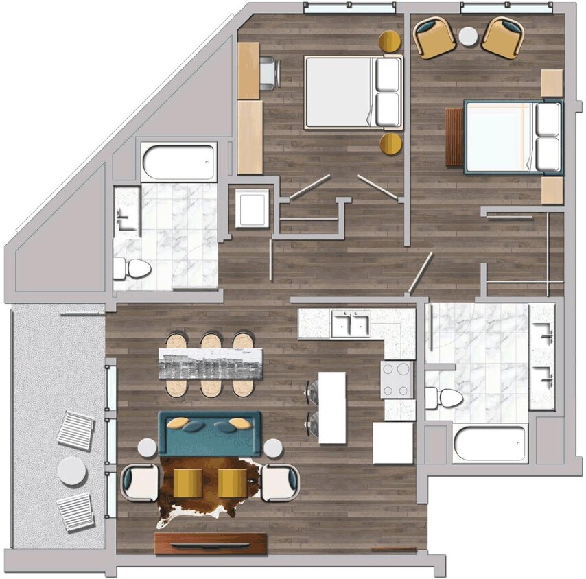 Floor Plan - 2 Bedroom K