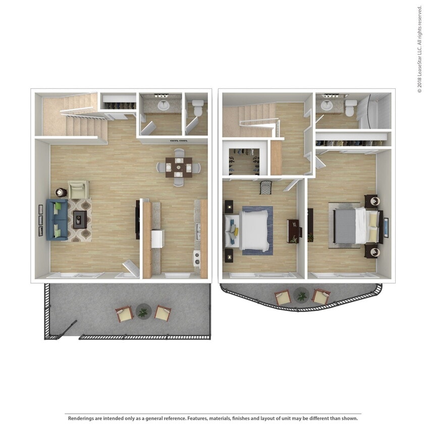 Floor Plan - 2 BR townhome