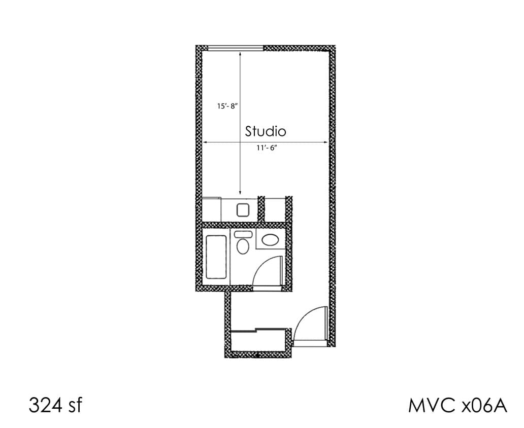 Floor Plan - BACHELOR 1BA - FLOOR PLAN C - 1400 MIDVALE
