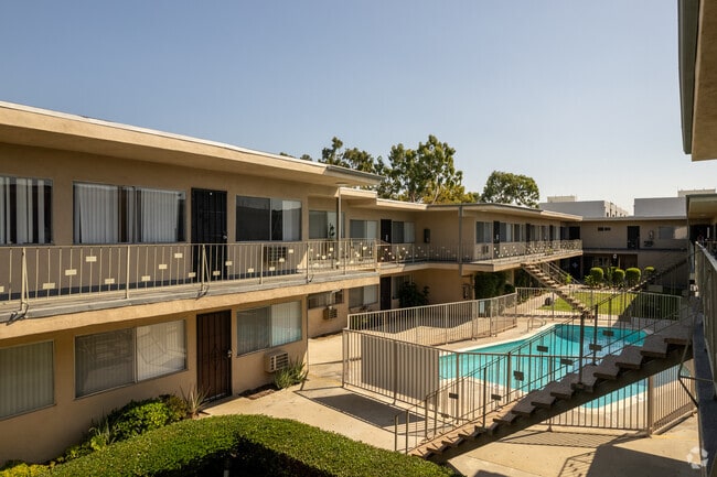 View of courtyard from second floor - Kittridge Apartments