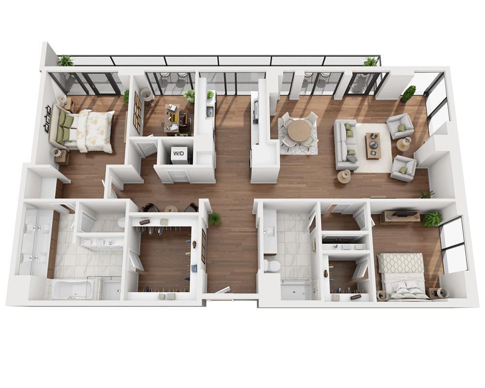 Floor Plan - Two Bedroom Penthouse B2C-PH