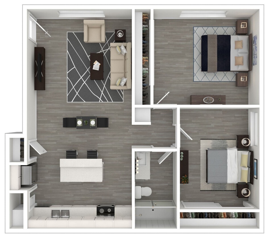 Floor Plan - 2 Bedrooms