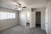 3BR, 2BA - 1,100SF - Primary Bedroom - Somerset plaza