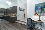 View of Dedicated Workstation and View of the Kitchen - 73 Summerfield St Unit 805 Modern and Private