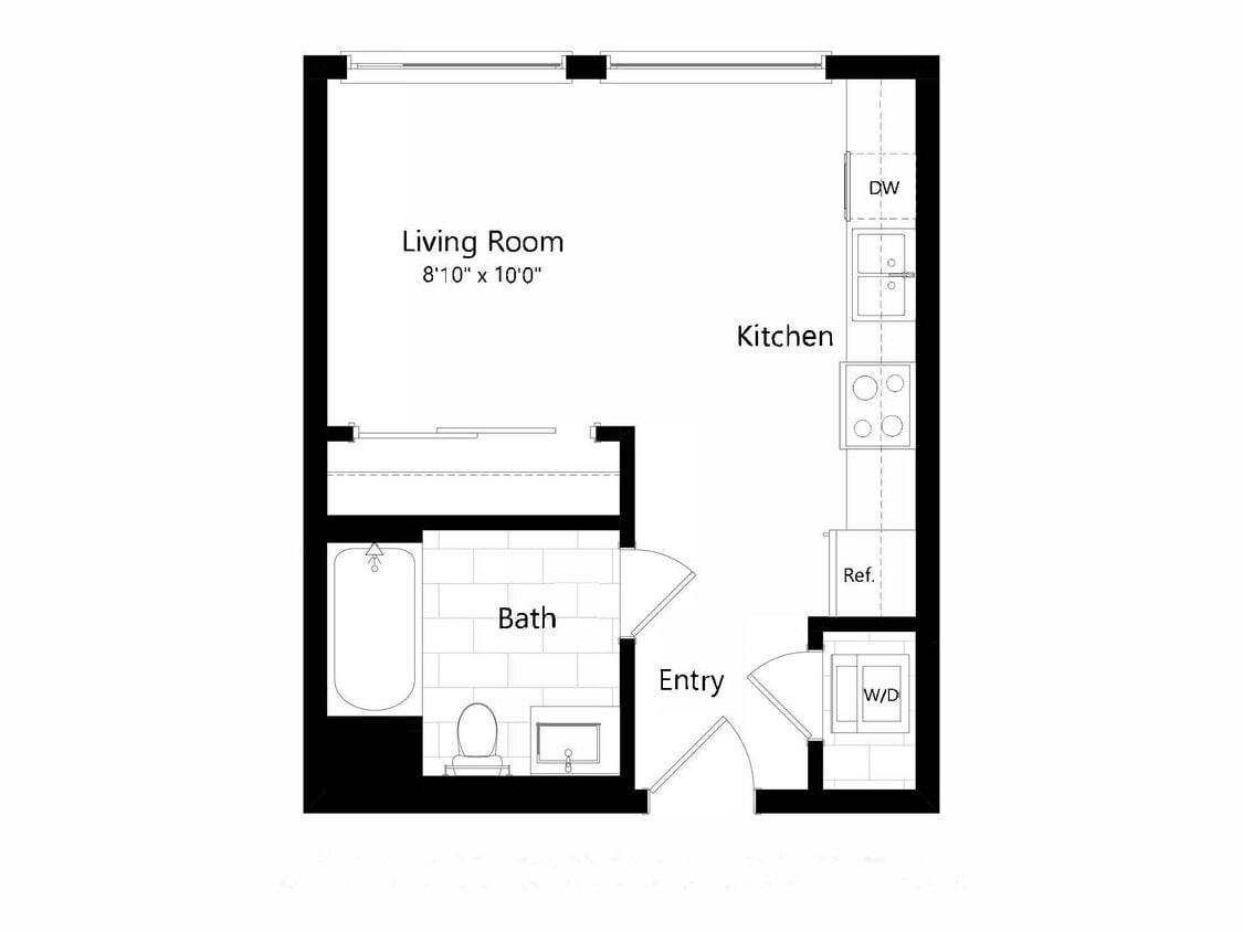 Floor Plan - Modern Luxury studio unit in Century City