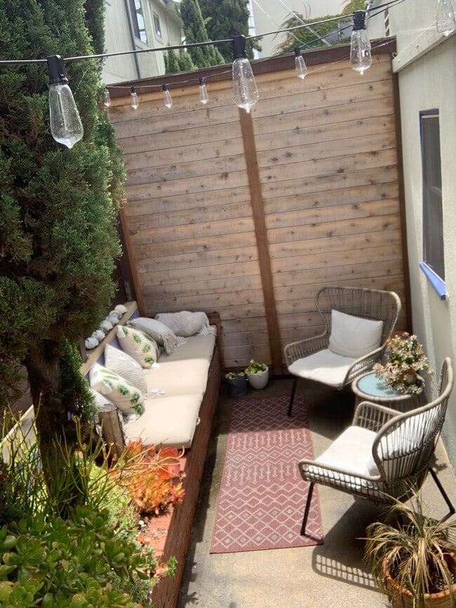 Private Patio in back - 1042 Pearl St Unit B