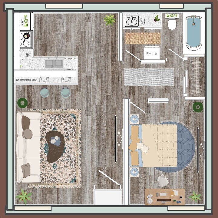 Floor Plan - 1x1