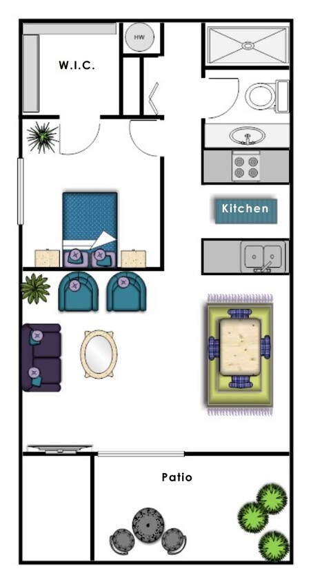 Plan 1 - Plan 1 - 1 Bed and 1 Bath