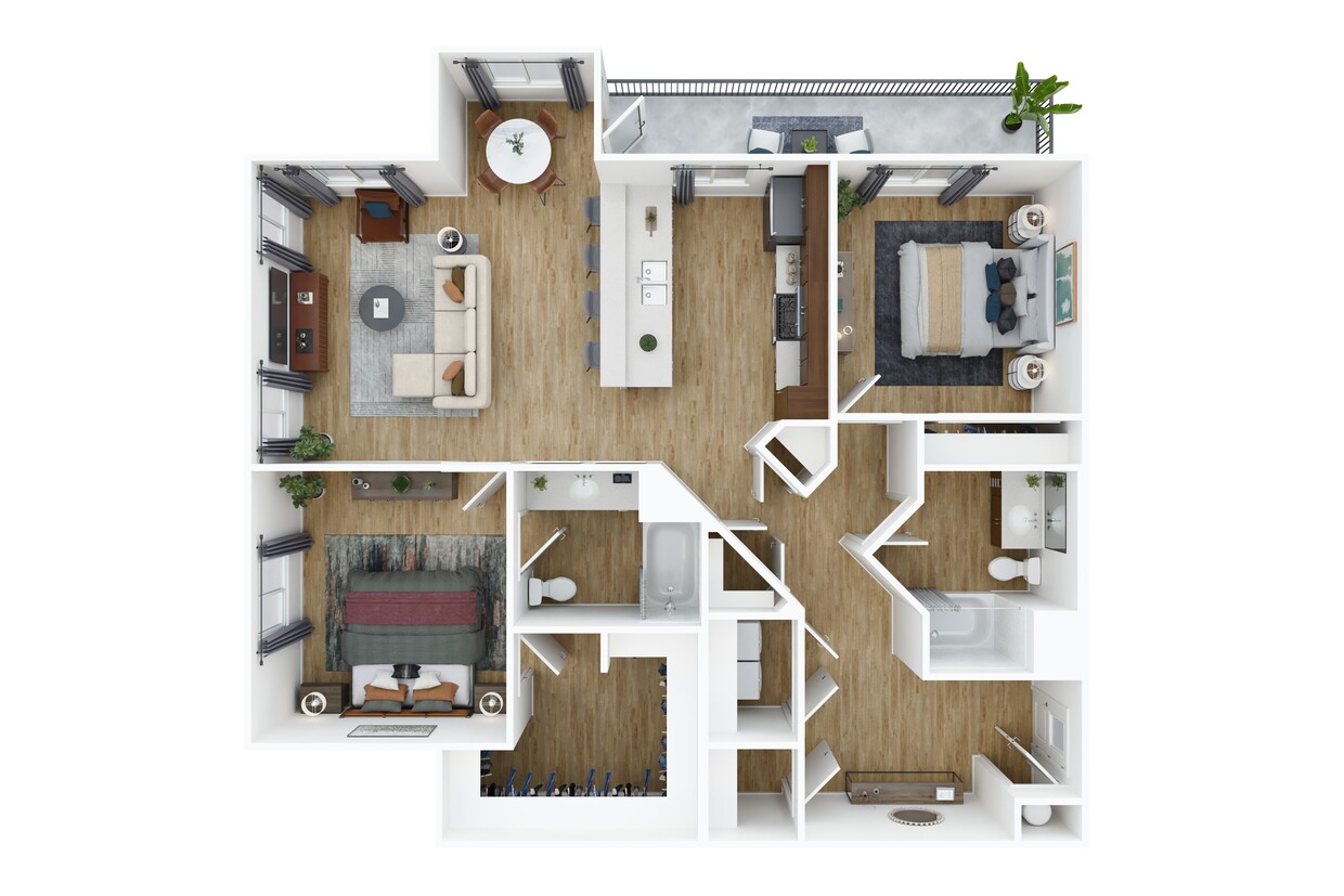 Floor Plan - 2x2 D