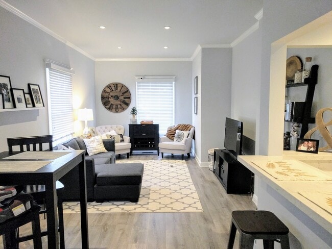 Living Room Staged - 652 N Marengo Avenue Unit #102